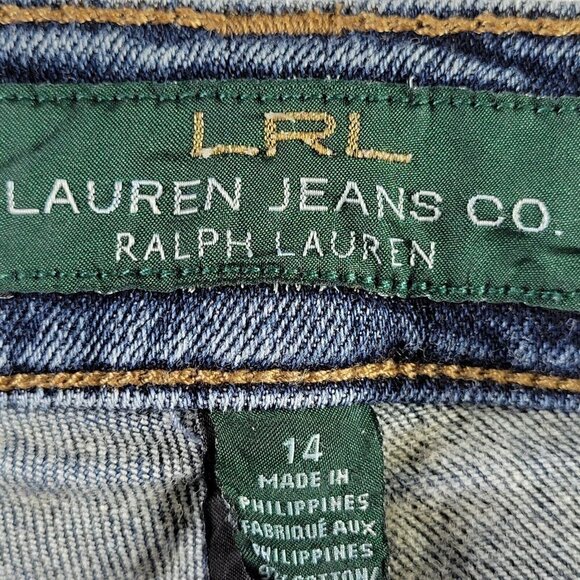 Lauren Ralph Lauren Classic Straight Leg Jeans Size 14 34X28 Medium Wash - Picture 6 of 13